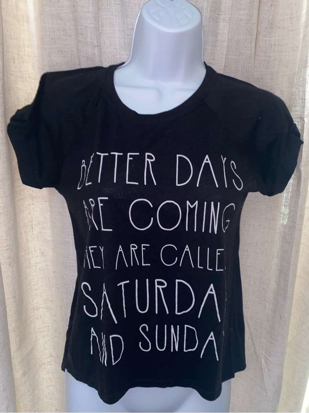 Freeze Black "Better Days" Saturday and Sunday Graphic T-Shirt Size XS